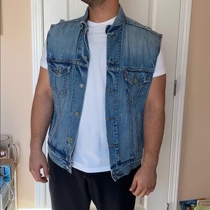 Distressed Levi’s denim vest